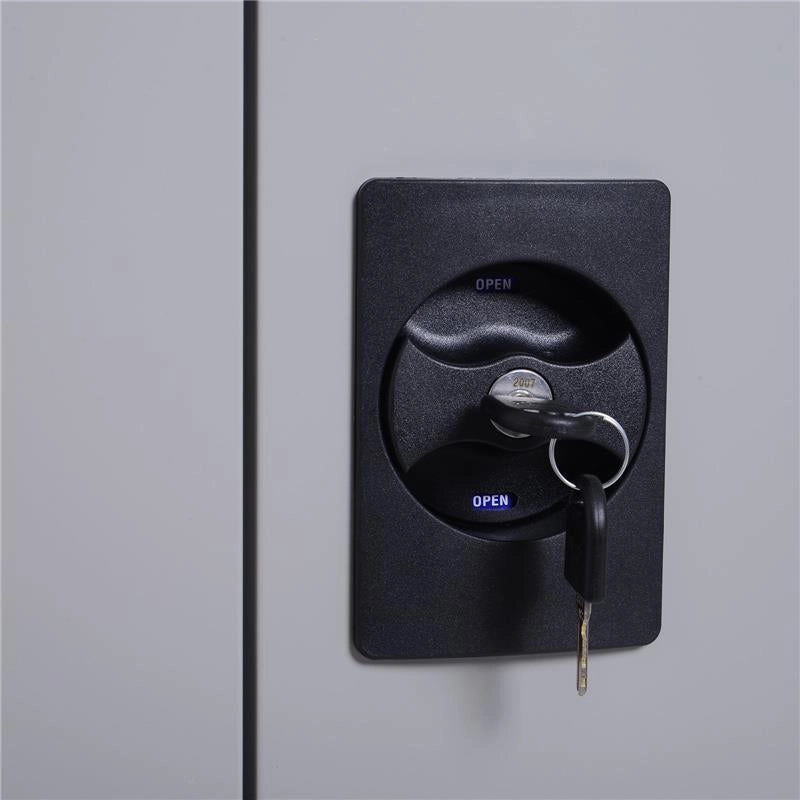 ARMADIETTO PORTADOCUMENTI CON CHIUSURA DI SICUREZZA IN ACCIAIO GRIGIO 80X40X92.5CM