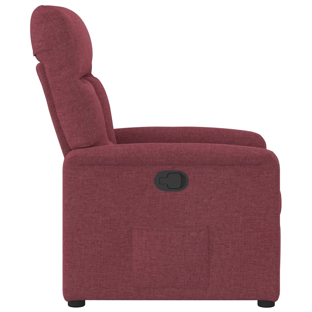 Poltrona Reclinabile in Tessuto Rosso Vino 4015545