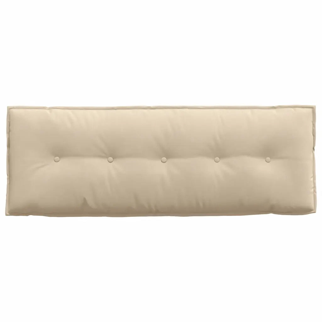Cuscino per Schiena Crema 140 x 50 cm Tessuto in Microfibra