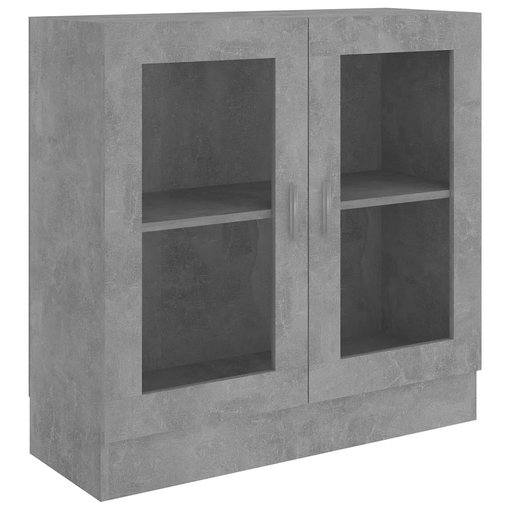 Armadietto Vetrina Grigio Cemento 82,5x30,5x80 cm Multistrato CFW6093427