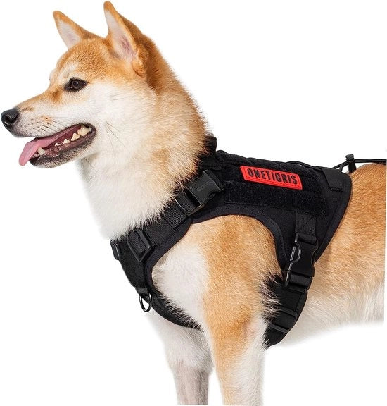 Fascia di Trasporto Canino FIRE Watcher 2.0 con Supporto MOLLE, Maniglia e Cerniera Metallica (Nero, S)