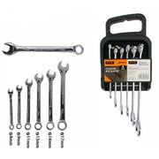 Trade Shop - Confezione 6 Pezzi Chiave Inglese Combinata Cricchetto Anello Varie Misure 07458 -