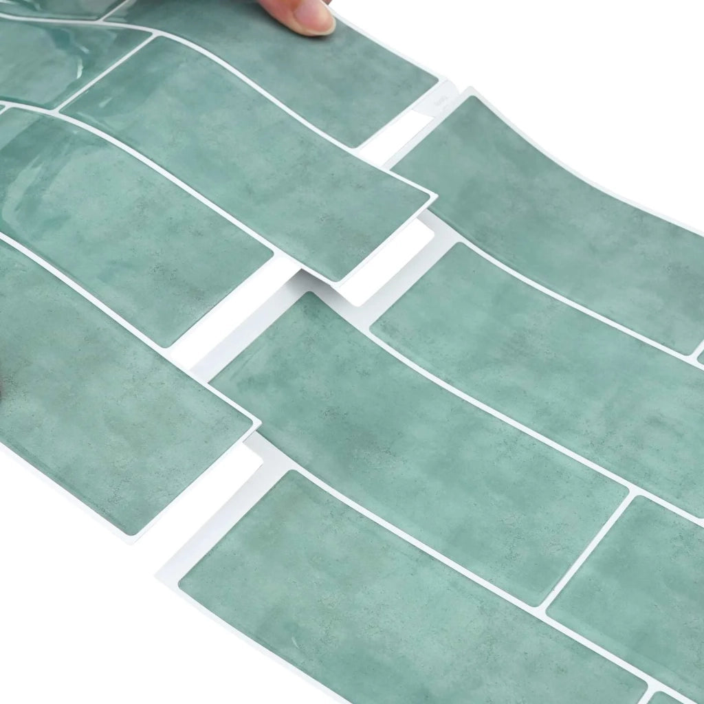 Piastrella subway 20 pz Grigio Verde 29 x 21 cm CFW1585715