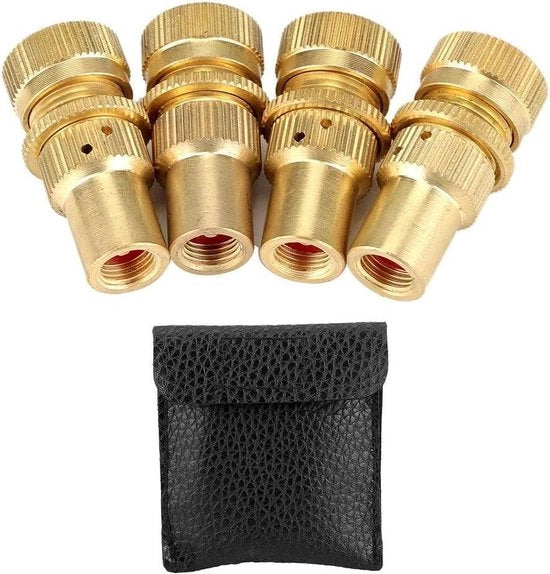 Kit di riduzione della pressione dei pneumatici - 4 pezzi - Deflattori automatici - Accessorio universale con valvola di riduzione della pressione dei pneumatici in alluminio.