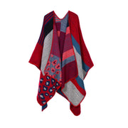 Sciarpa da donna in cashmere sfumato mimetico in stile europeo e americano con spacchi, extra lunga e spessa