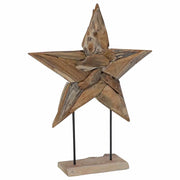 Stella di Natale-Decorazioni natalizie Marrone 60 x 5 x 75 cm Legno di teak solido