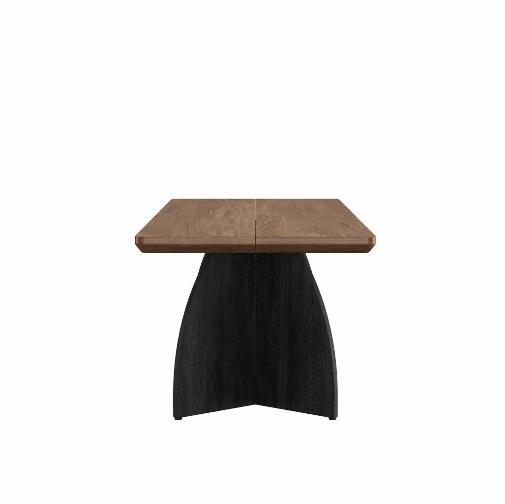 Tavolo da pranzo 160x80x76 cm per 4-6 persone con piano da 4 cm in MDF noce