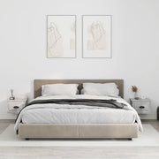 Comodini a Parete 2 pz-Set di 2 Tavolino da notte Grigio Cemento 41,5x36x28 cm