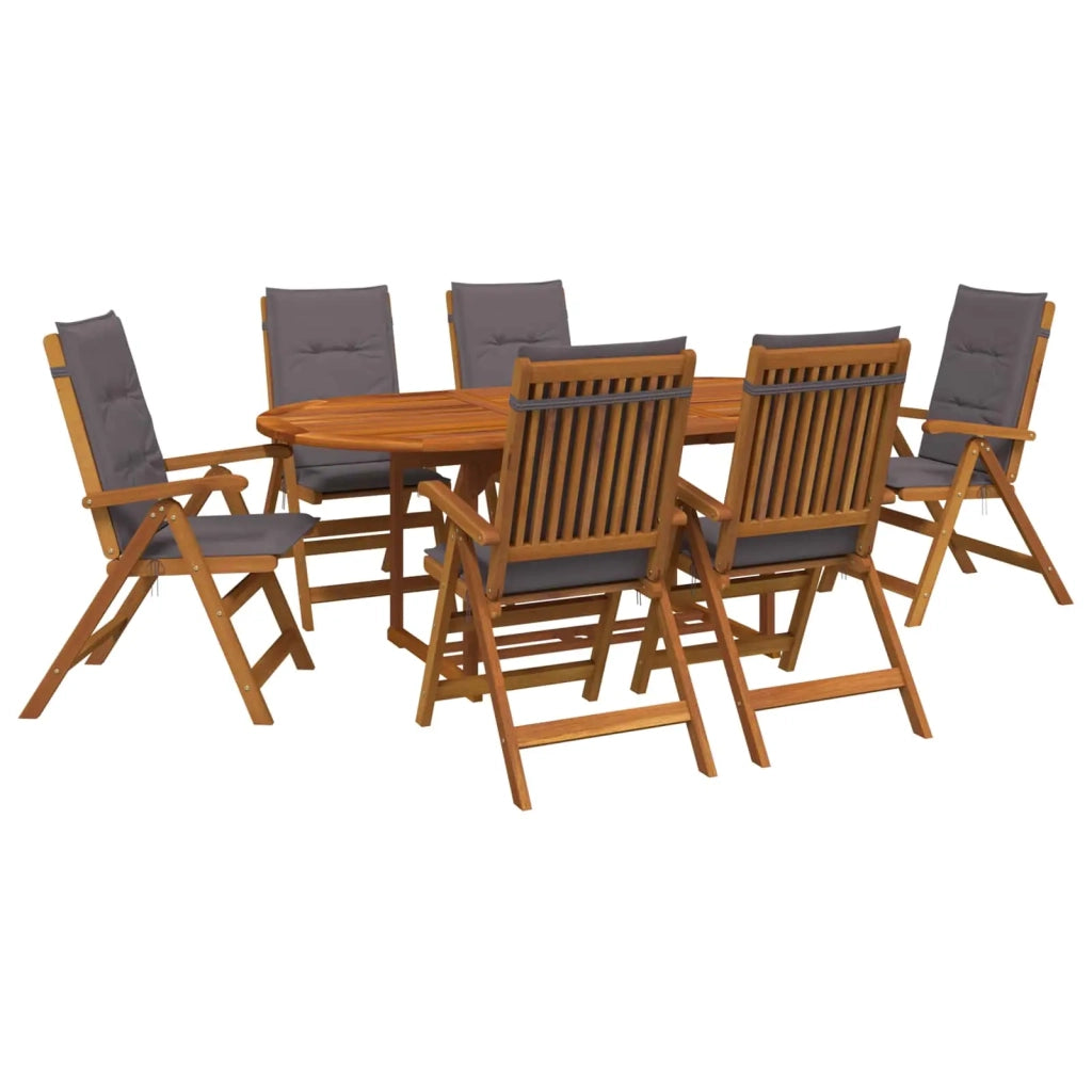 Set da pranzo da esterno con ombrellone 8 pz Antracite 3438544
