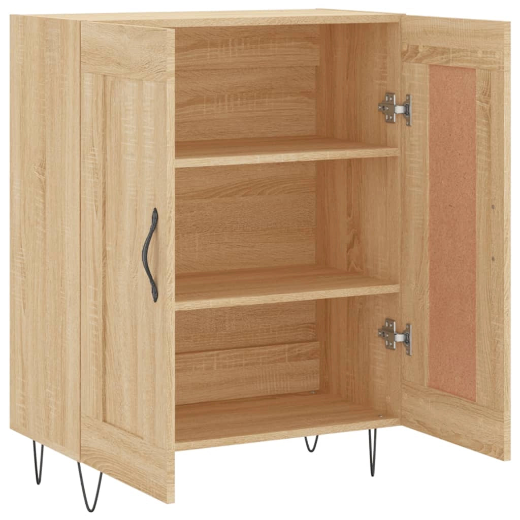 Buffet credenza cassettiera armadio mobile contenitore organizer cucina soggiorno rovere Sonoma 69,5 x 34 x 90 cm legno ingegnerizzato marrone 02_0031643