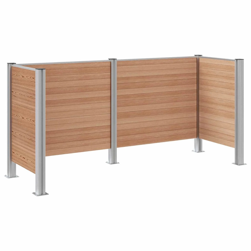 Recinzione Contenitore per Rifiuti Marrone 237 x 85 x 115 cm 3429266