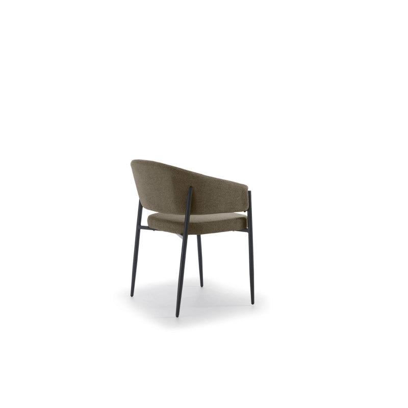 Sedia in tessuto easy-clean Gambe in metallo verniciato Maya 59.5cm X 54cm H 78.5cm Stones