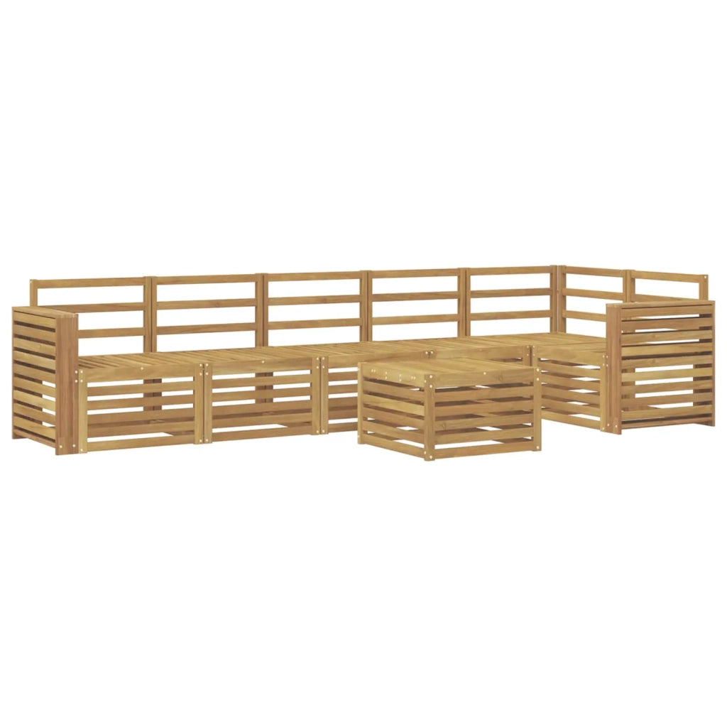 Set di divani da esterno 7 pcs Bianco 59 x 59 x 37 cm 3391959