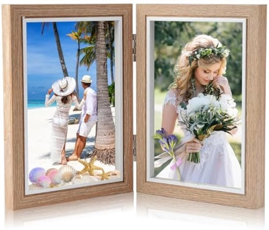Fotolijst stile doppia opvoluta in legno pieghevole con collage 15 cm per uso quotidiano – 15 cm