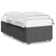 Letto singolo | Letto per adulti | Giroletto senza Materasso Grigio Scuro 90x190 cm Tessuto