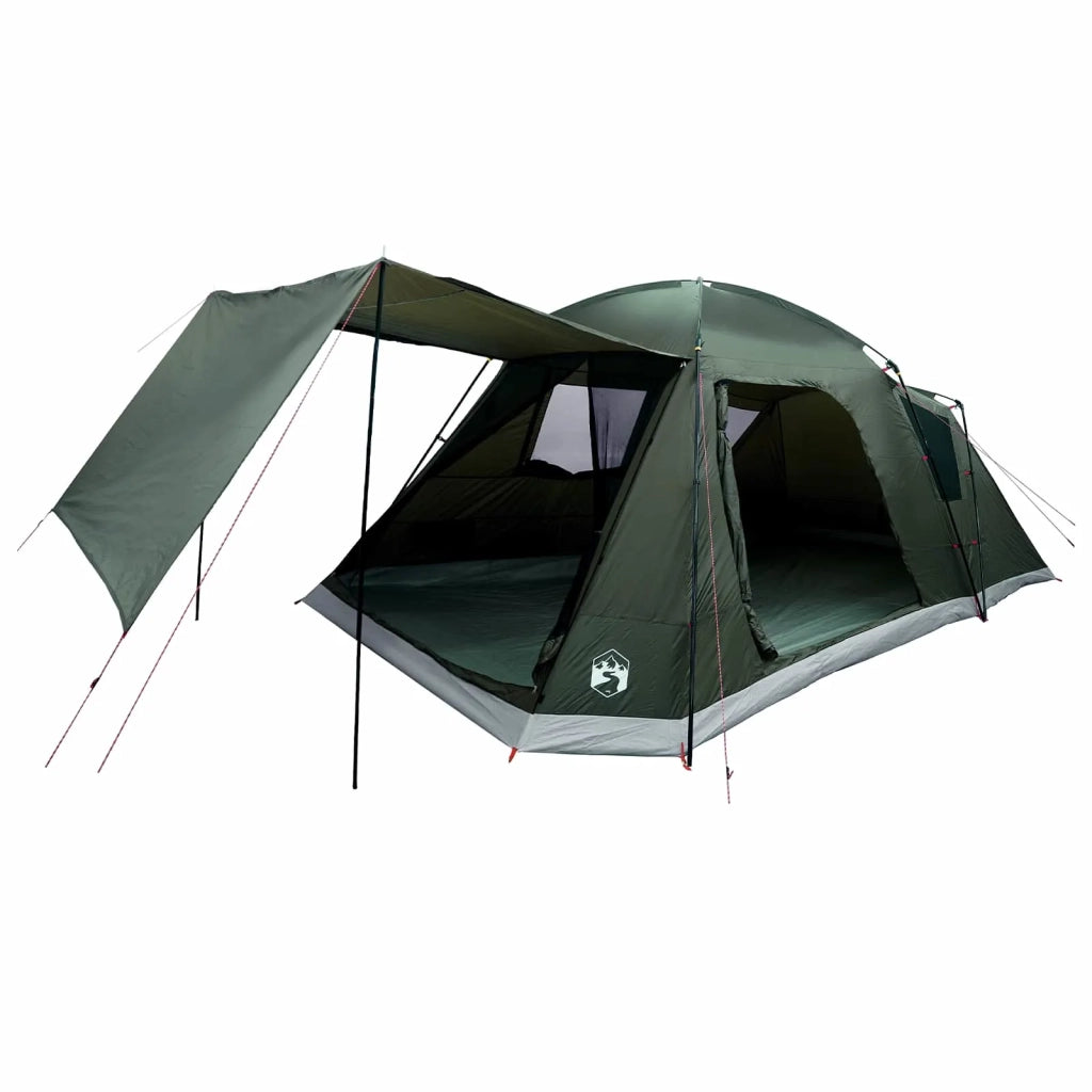 Tenda Capanna Verde militare 12-Persone Poliestere e Acciaio 42028574