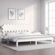 Giroletto senza Materasso Bianco 200x200 cm Legno Massello Pino 3193747