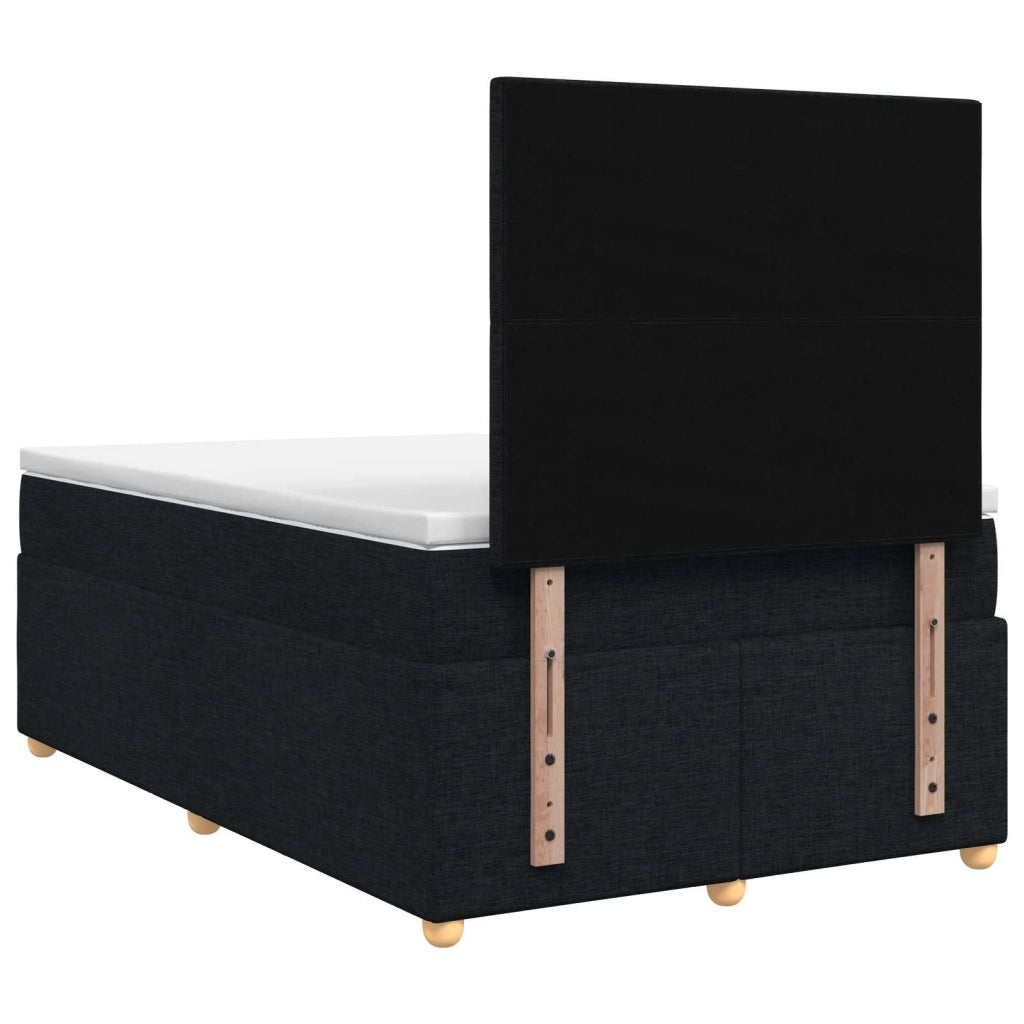 Letto box spring con materasso Nero 120 x 200 cm Tessuto 3453860