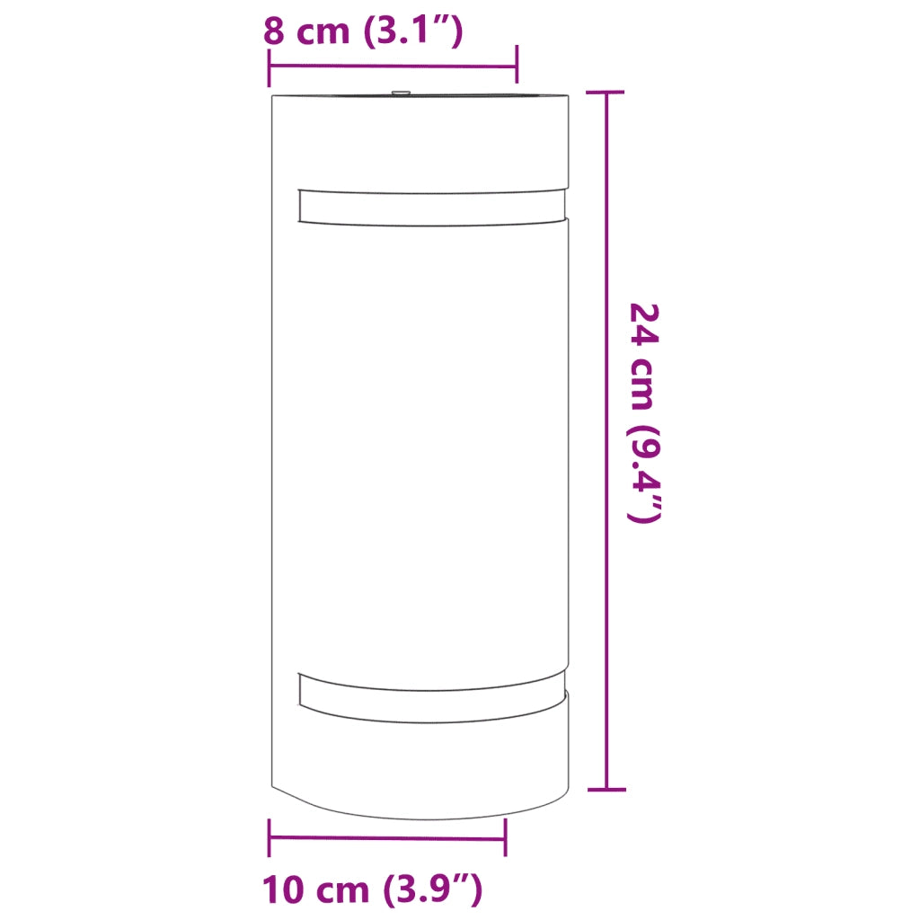 Applique per Esterni Nera in Alluminio Pressofuso