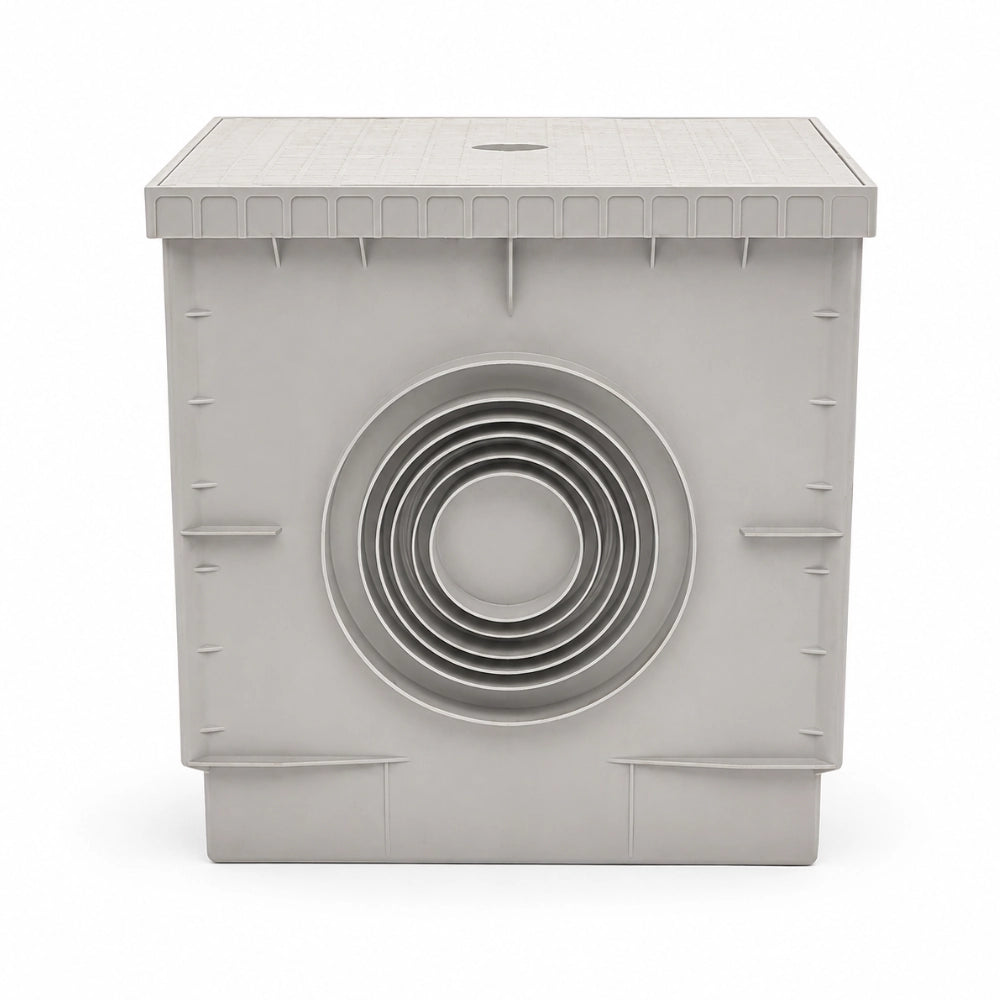 Fortunato pozzetto grigio per acqua piovana 400x400 mm con chiusino