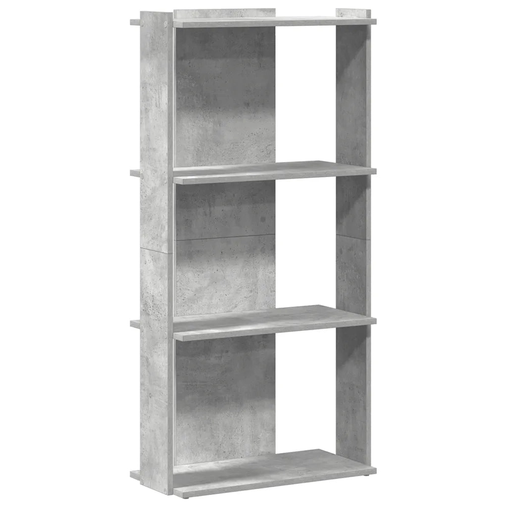 vidaXL Libreria 3 Ripiani Grigio Cemento 60x30x120 cm Multistrato