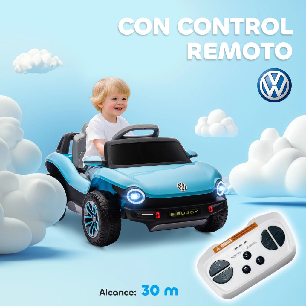 Auto elettrica per bambini Volkswagen E-Buggy ¨C zephmum ¨C 12V telecomando blu