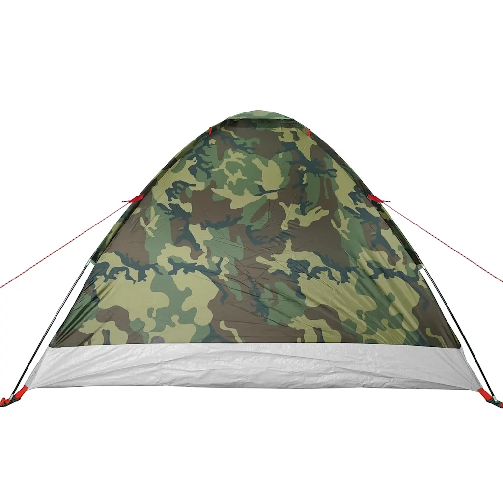 vidaXL Tenda da Campeggio a Cupola 4 Persone Mimetica Impermeabile