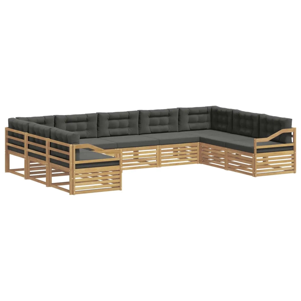 Set di divani da esterno 9 pcs Bianco e Antracite 3391172