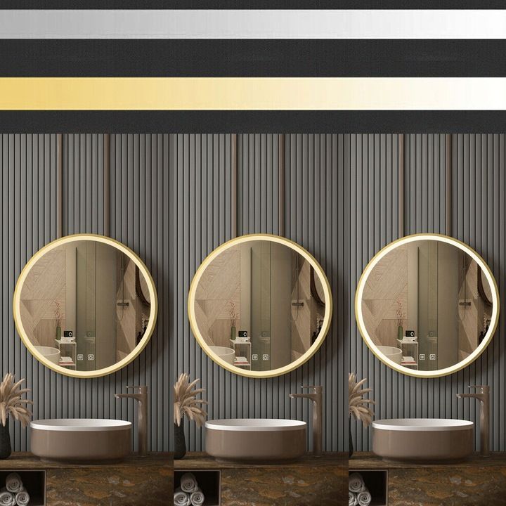 Specchio Led 100cm Mmj Brush Gold