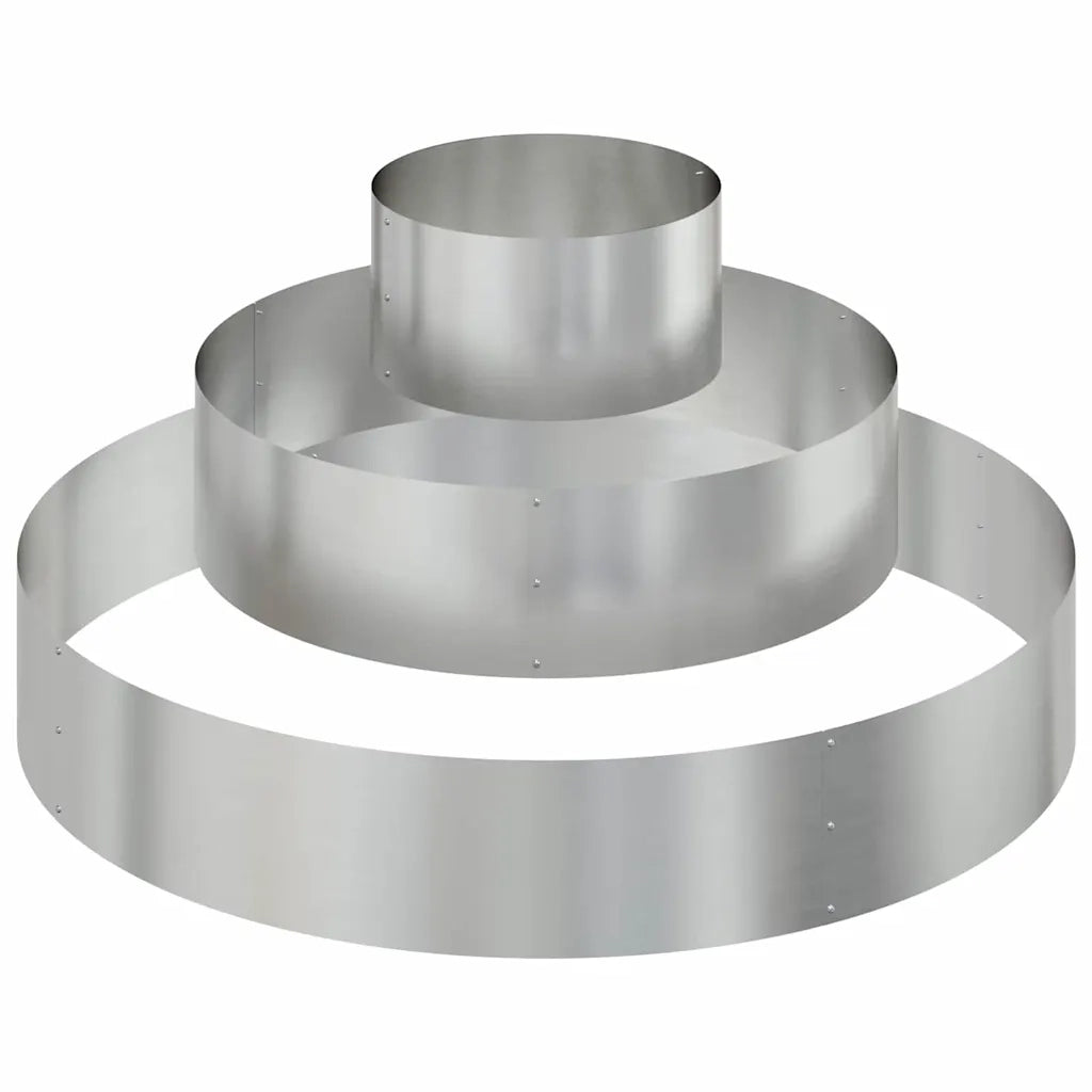 Vaso da giardino Argento 120 x 120 x 20 cm Acciaio zincato 873660