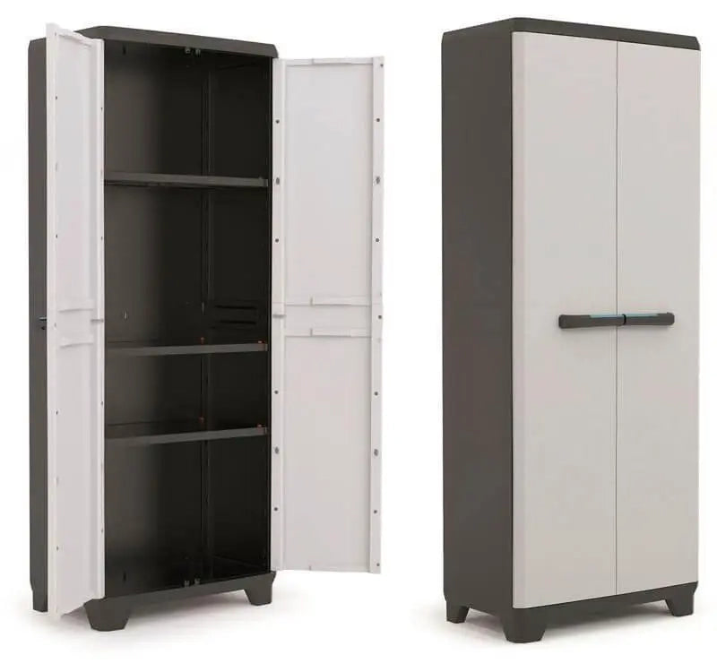 Armadio alto 68 x 39 x H 173 cm nero/grigio