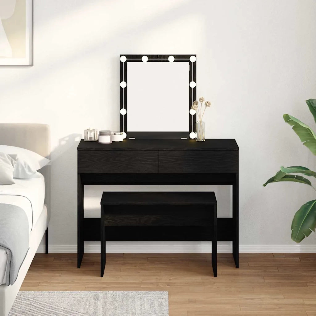 Sgabello da dressare Rovere nero 70 x 35 x 45 cm 862793