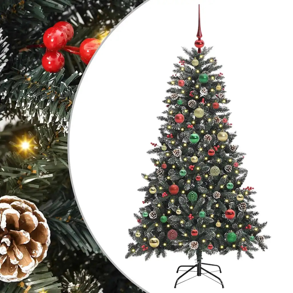 Albero di Natale artificiale con 150 LED Verde 150 cm