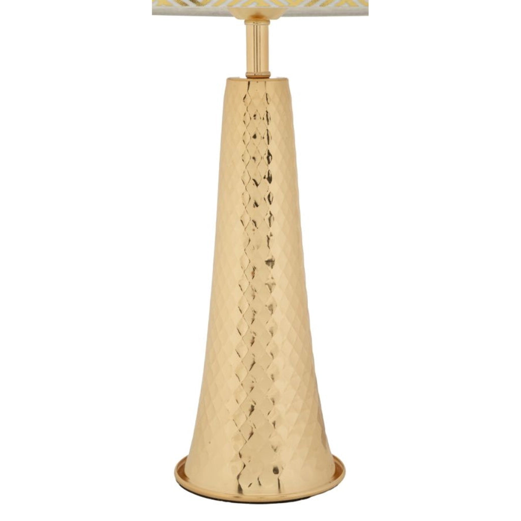 Lampada da Tavolo VKH903, Bianco, Tessuto, 30x30x54 cm
