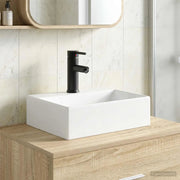 Lavabo da bagno Nero Opaco 39 x 30,5 x 12,5 cm Metallo 890221