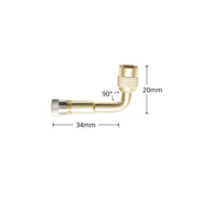 Estensione valvola ruota 90 gradi, lunghezza 34 mm