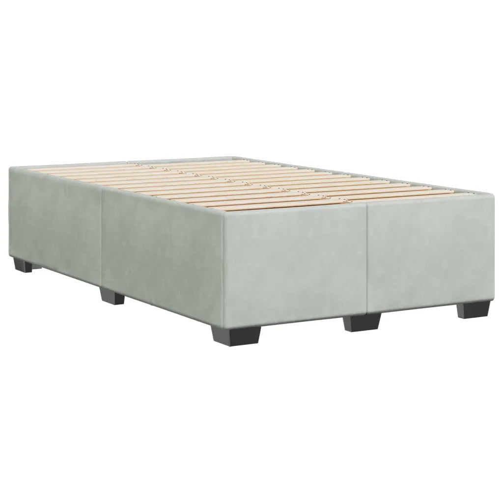 Giroletto senza Materasso Grigio Chiaro 120x200 cm Velluto