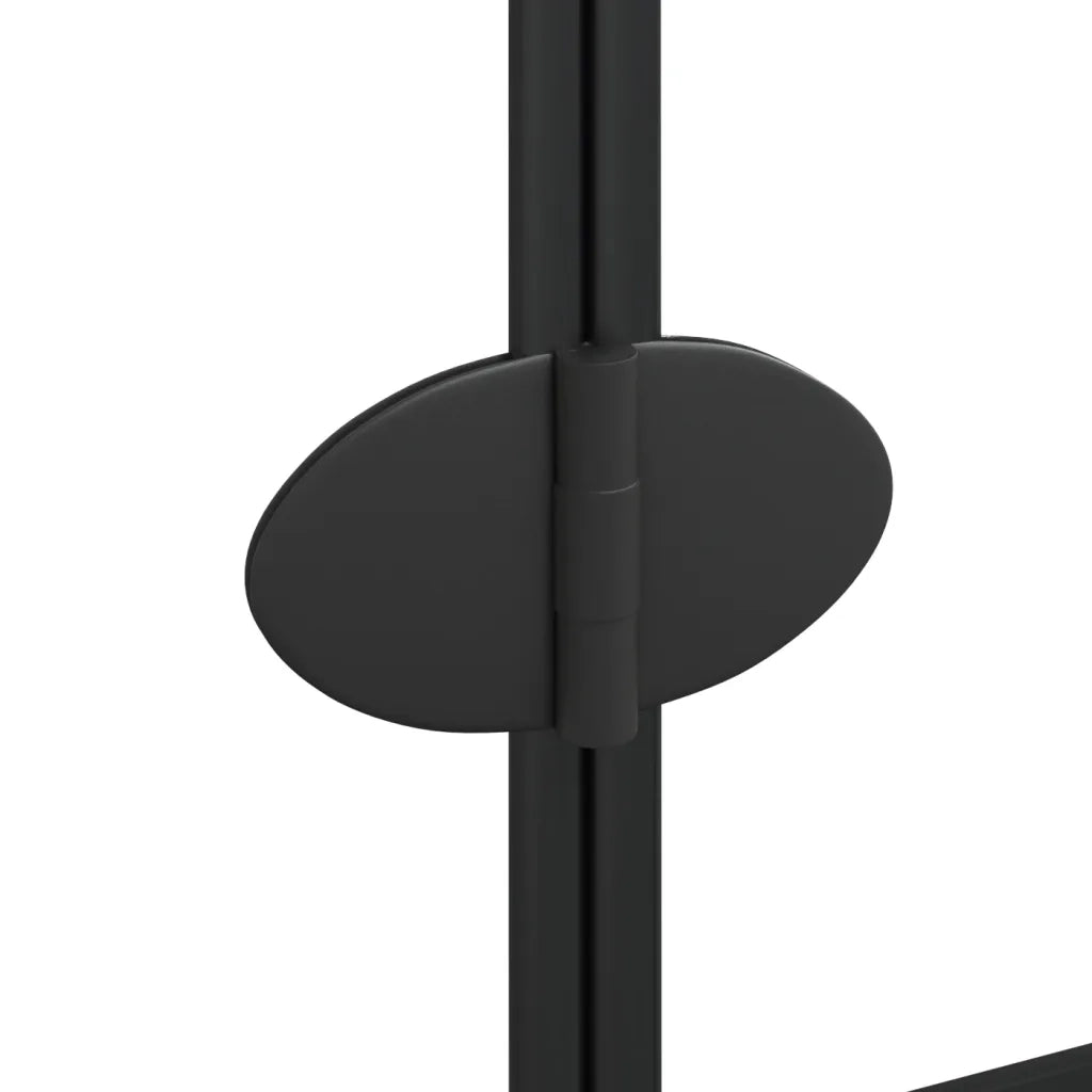 Pannello Doccia Pieghevole in ESG 120x140 cm Nero CFW1513730