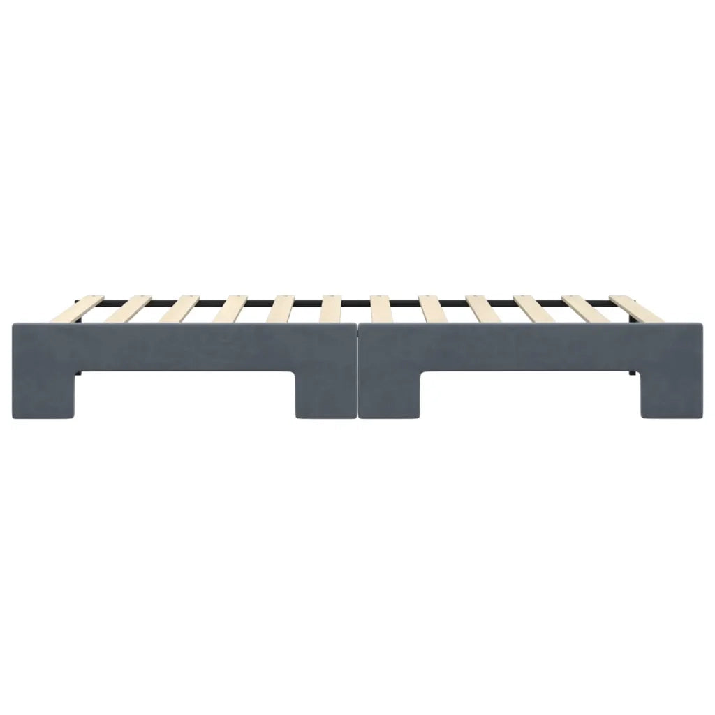Divano Letto con Letto Estraibile-Sofa Letto-Daybed Grigio Scuro 90x200cm Velluto 530138