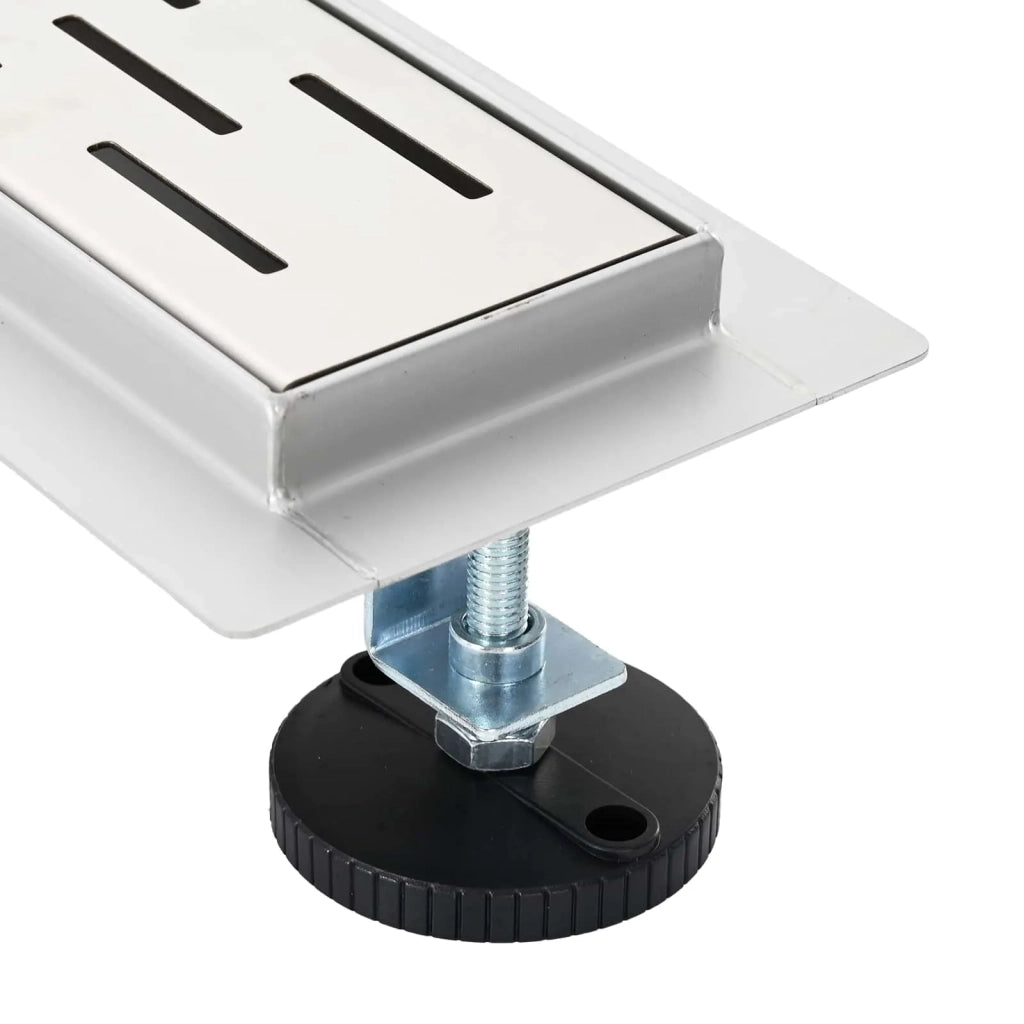 Drenaggio doccia con design a striscia Argento 90 cm CFW2471551