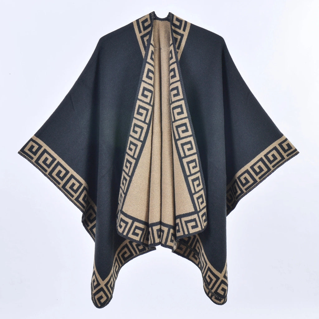 Nuova sciarpa/scialle da donna in jacquard, spessa e calda.