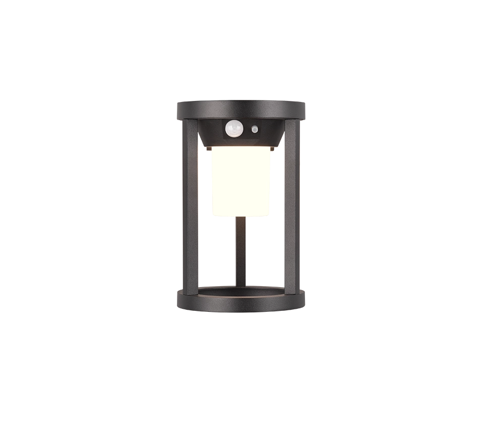 Applique LED, alluminio, nero opaco, 12,5x20,5x12,5 cm, Carmo