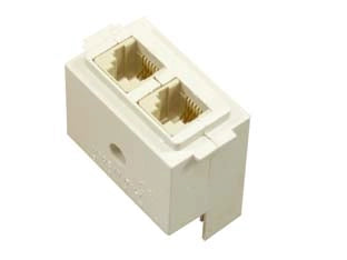 PRESA TELEFONO DOPPIA VENUS- - RJ12 6 contatti (7109) - 6 pezzi MARLANVIL