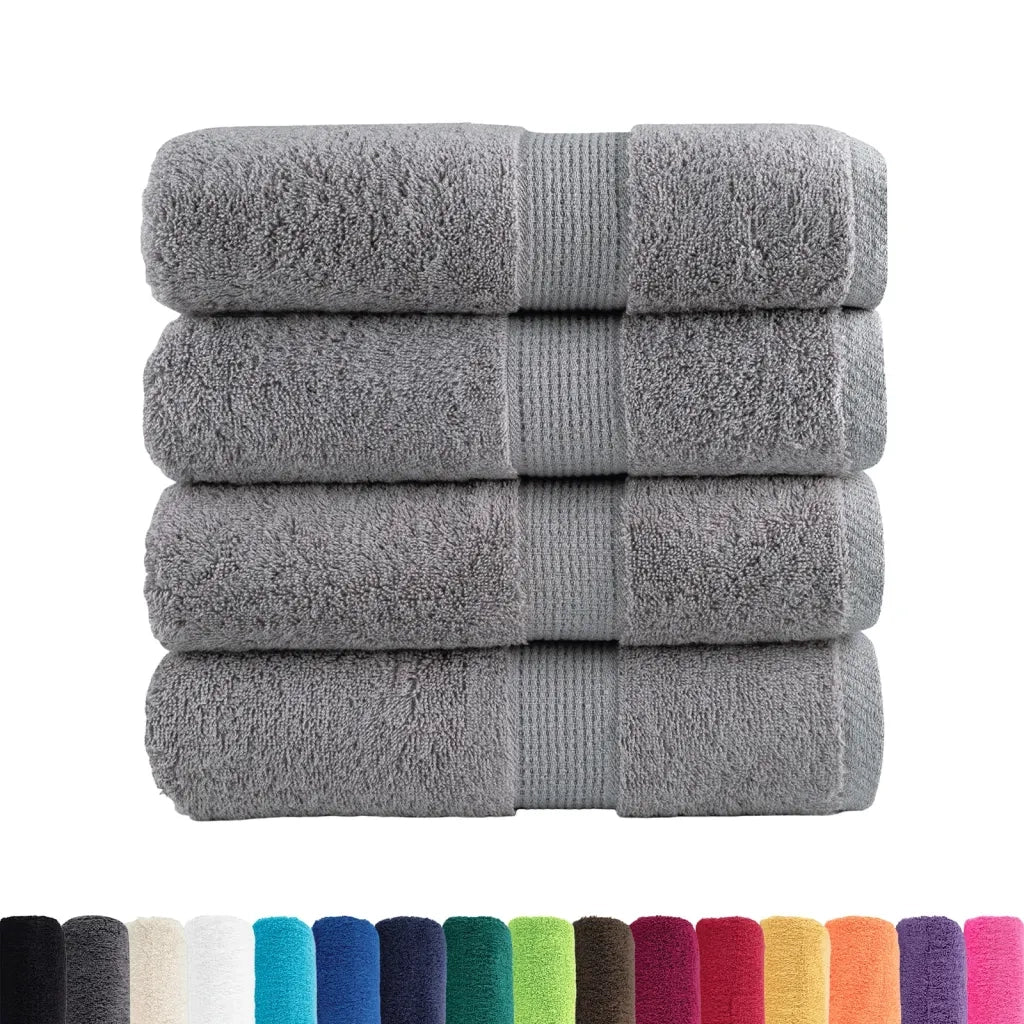 Asciugamani per ospiti Premium SOLUND 4 pz | Teli per bagno Grigio 30x50 cm 600 g/m2