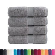 Asciugamani per ospiti Premium SOLUND 4 pz | Teli per bagno Grigio 30x50 cm 600 g/m2