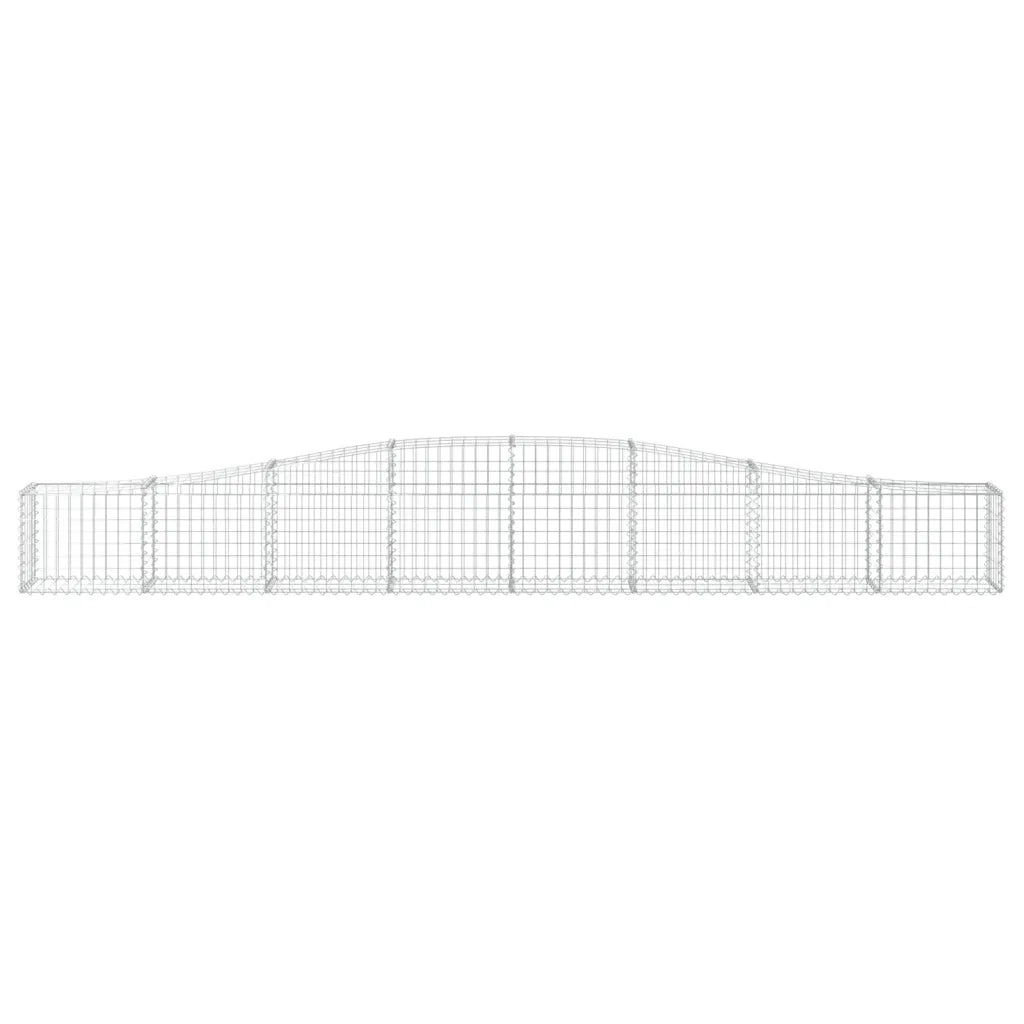 Cesti Gabbioni ad Arco 8 pz 400x30x40/60 cm Ferro Zincato 3145793
