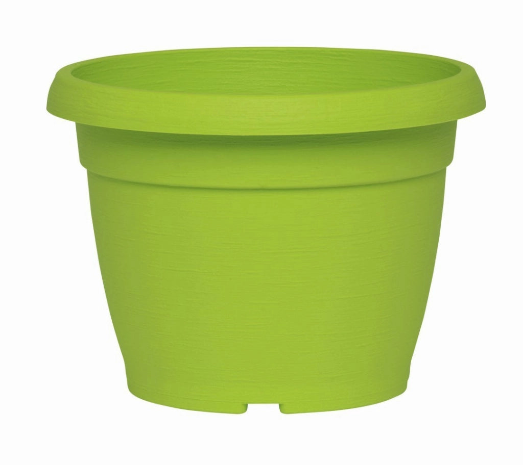 Vaso Fiori Similcotto Spazzolato Diametro 22 Verde Lime Set 5 Pezzi - Arca
