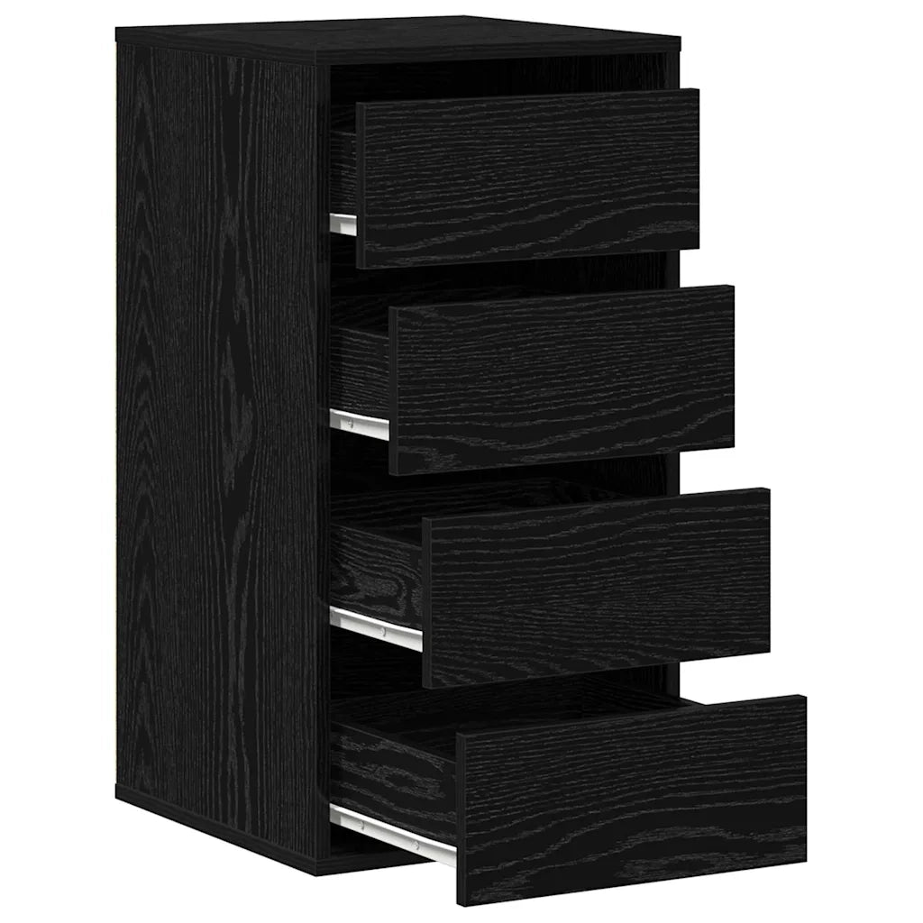 Mobile con Cassetti Nero 40 x 41 x 76 cm Legno multistrato CFW7167613
