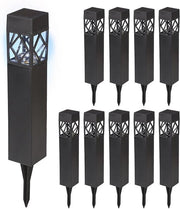 Set di lampada da giardino a LED da 10 con sensor di sospensione automatica, acqua resistente, nero, dimensioni: 41 x 6 x 6 cm