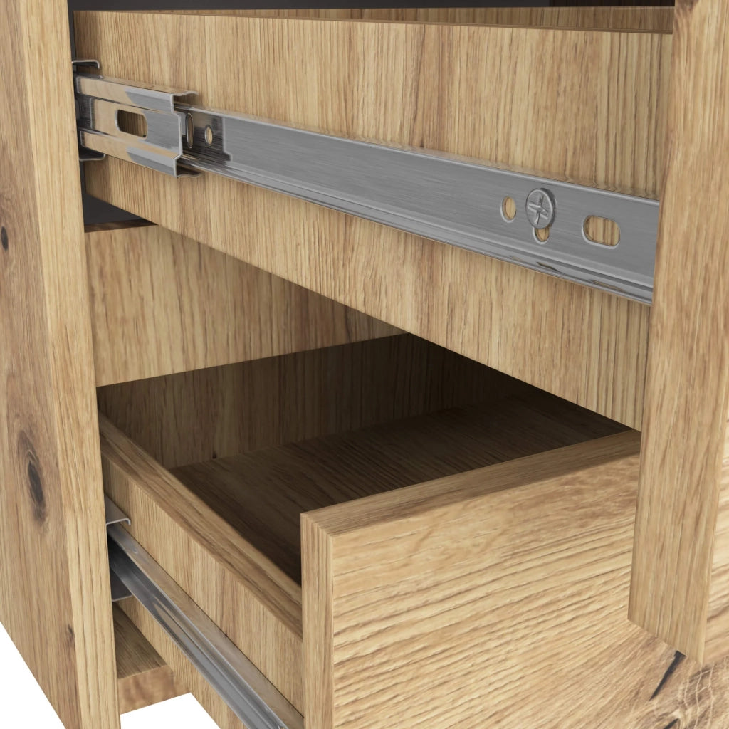Cassettiera CL100 compatta AKORD Quercia Artisan 100 cm 6 cassetti 100x35x57 cm